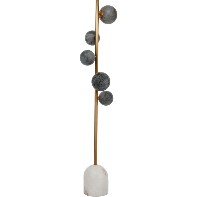 Orbit Floor Lamp 150 cm glass balls marble base white and gold