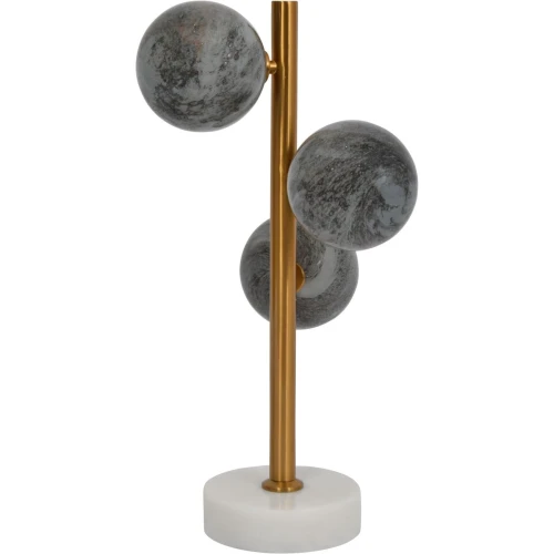 Orbit Table Lamp 50 cm – Three Hand-Blown Glass Globes with White Marble Base