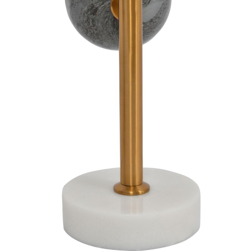 Orbit statement lamp with blue brown and grey glass