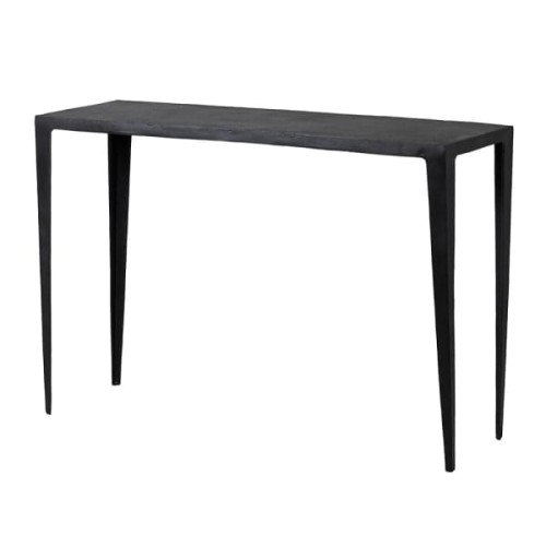 Enderby Black Aluminium Console Table 120 x 82 cm – Matte Black Finish