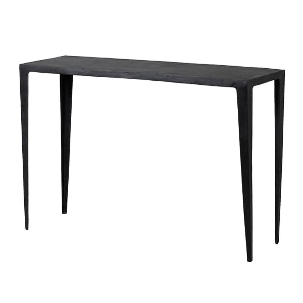 Enderby Black Aluminium Console Table 120 x 82 cm – Matte Black Finish