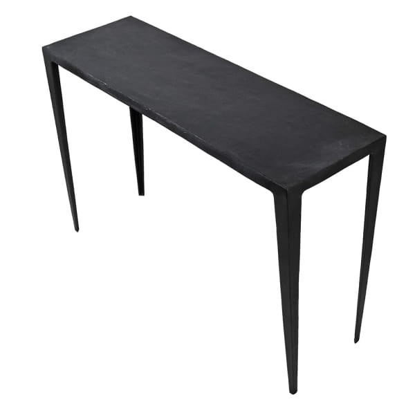 Enderby Black Aluminium Console Table 120 x 82 cm – Matte Black Finish