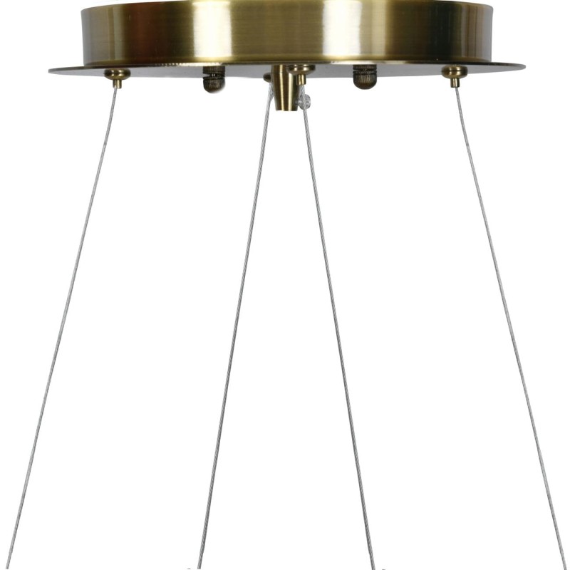 Reflector Brass Pendant Lamp 90x90x18 cm eight spotlights brushed brass
