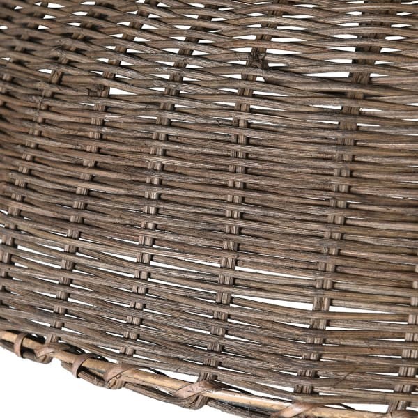 Large pendant light handwoven from natural rattan