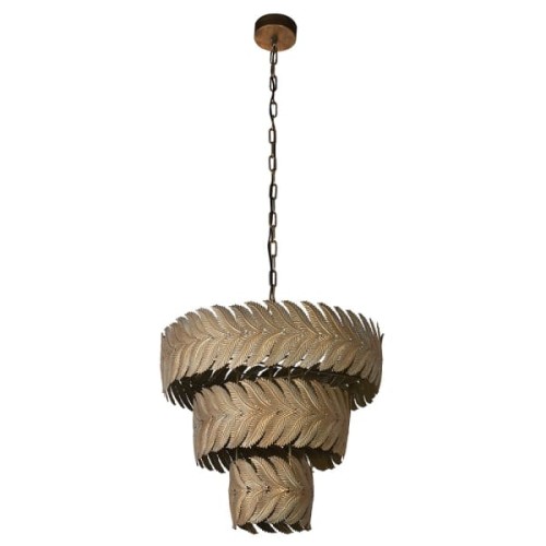 Leaf Gold Chandelier 55x48 cm gold iron ceiling lamp leaves motif