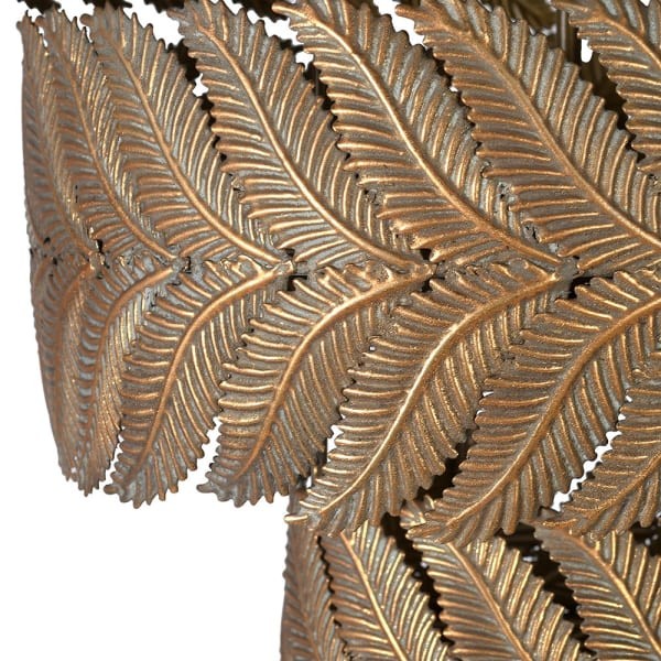 Leaf Gold Chandelier 55x48 cm gold iron ceiling lamp leaves motif