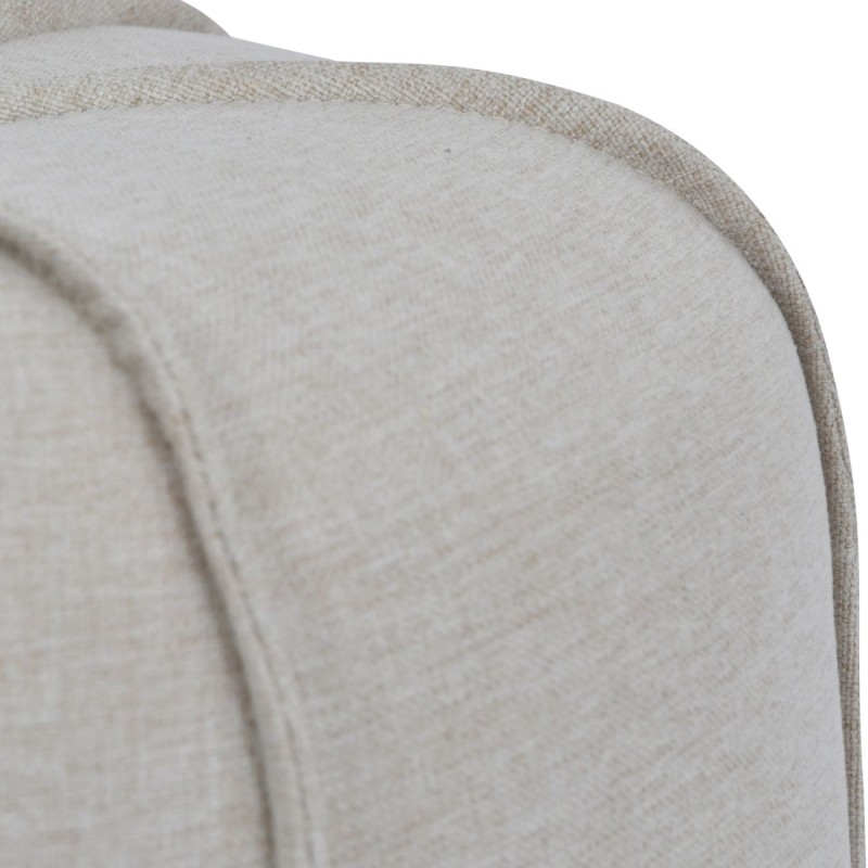 Taupe Caroline Pouf 37x43 cm decorative button and piping