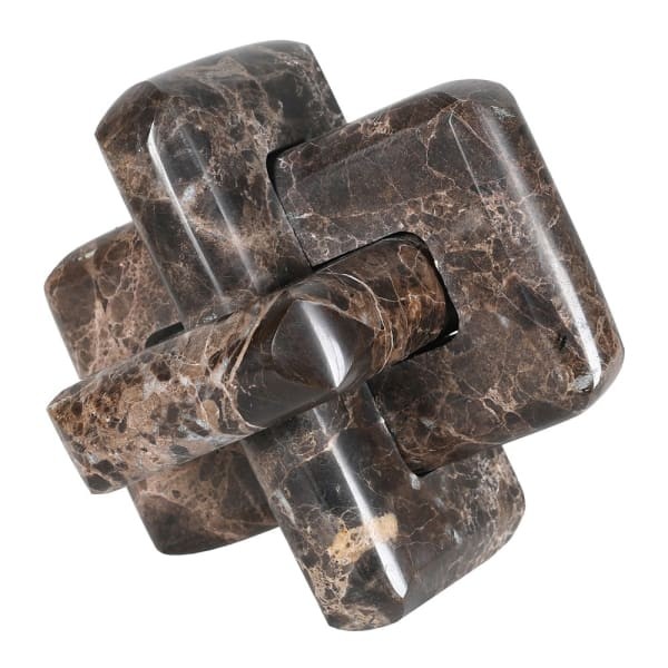 Marble Brown knot paperweight 15 cm
