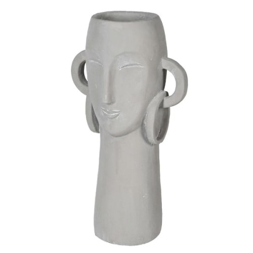 Earring Grey Face Cement Vase – 46 cm