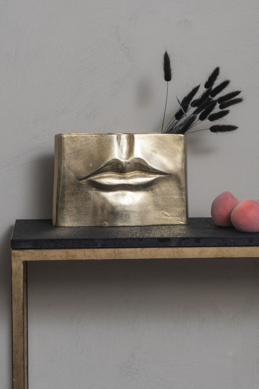 Lips Gold Vase 29x20 cm aluminium decorative vase