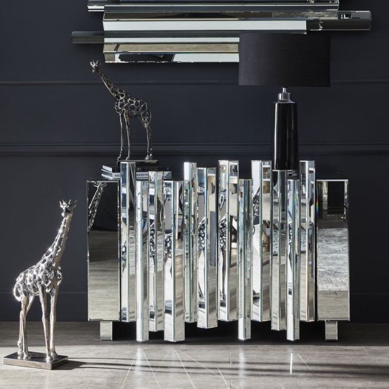 Silver Giraffe Sculpture 71.5 cm – Luxury Animal Decor | K&B London
