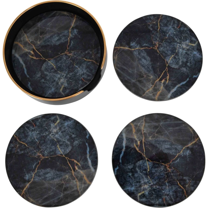 Glass coasters for mugs and wine glasses