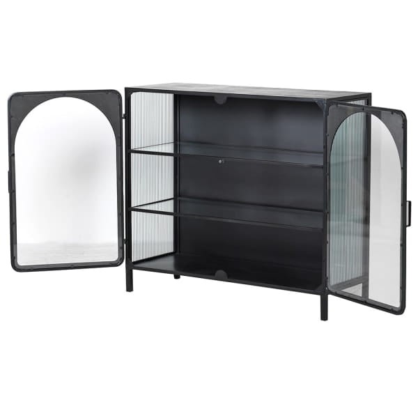 Bardem Glass Iron Cabinet 111x99 cm with glass doors