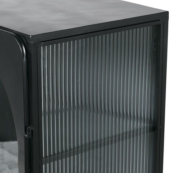 Bardem Glass Iron Cabinet 111x99 cm with glass doors