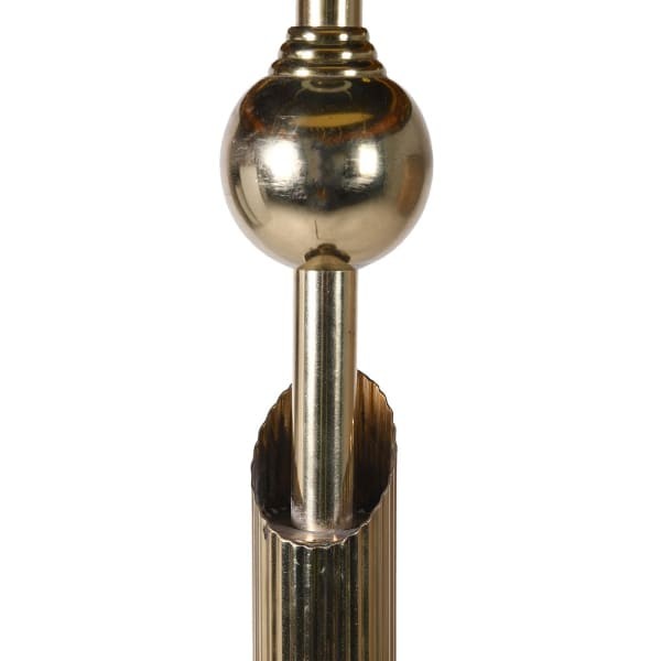 Chesham Gold Floor Lamp 164 cm gold metal base black lampshade