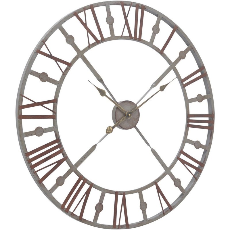 Bourne Grey Iron Skeleton Clock – Round, 73 cm, Grey Finish