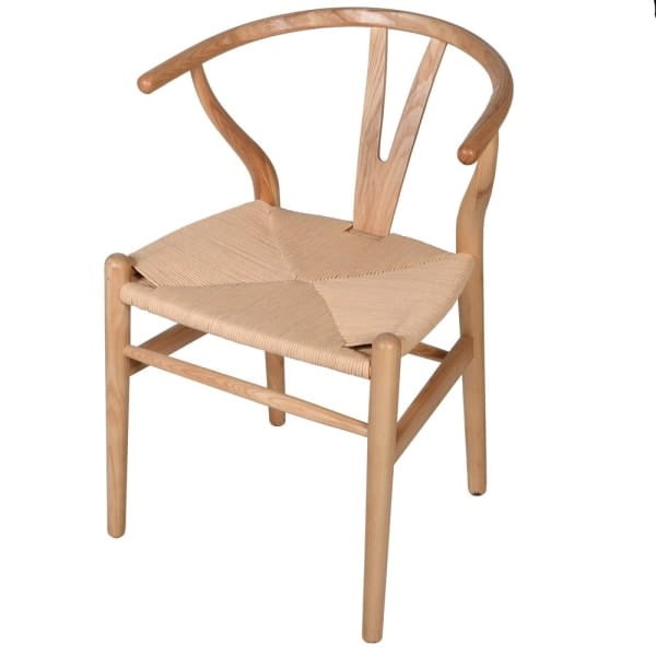 Designer farmhouse dining chair crafted from solid elm wood