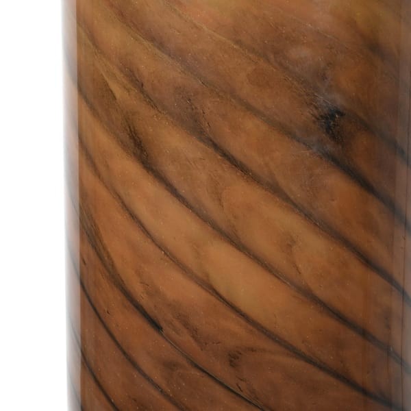 Manilla Table Lamp 66 cm marble effect brown glass black marble base