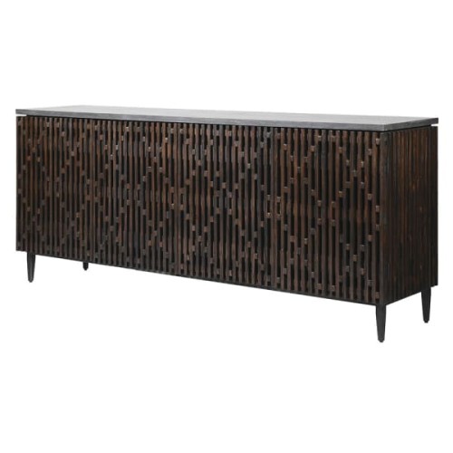 Diamonds 4 Door Sideboard 200x86 cm pine blue stone top