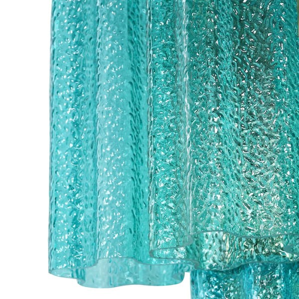 Large blue glass wall lamp for living room or bedroom