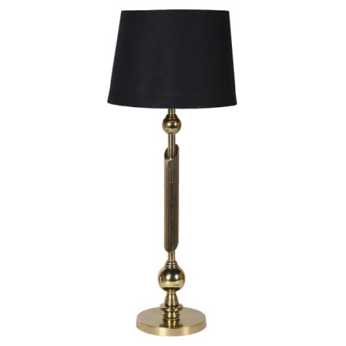 Chesham Gold Table Lamp 78cm Gold Base & Black Shade