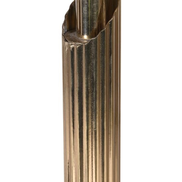 Art deco table lamp with gold base and black shade