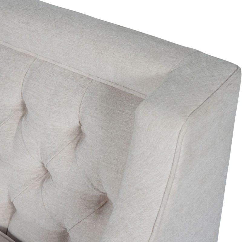 Cheval Cream Upholstered Armchair with Dark Wood Frame
