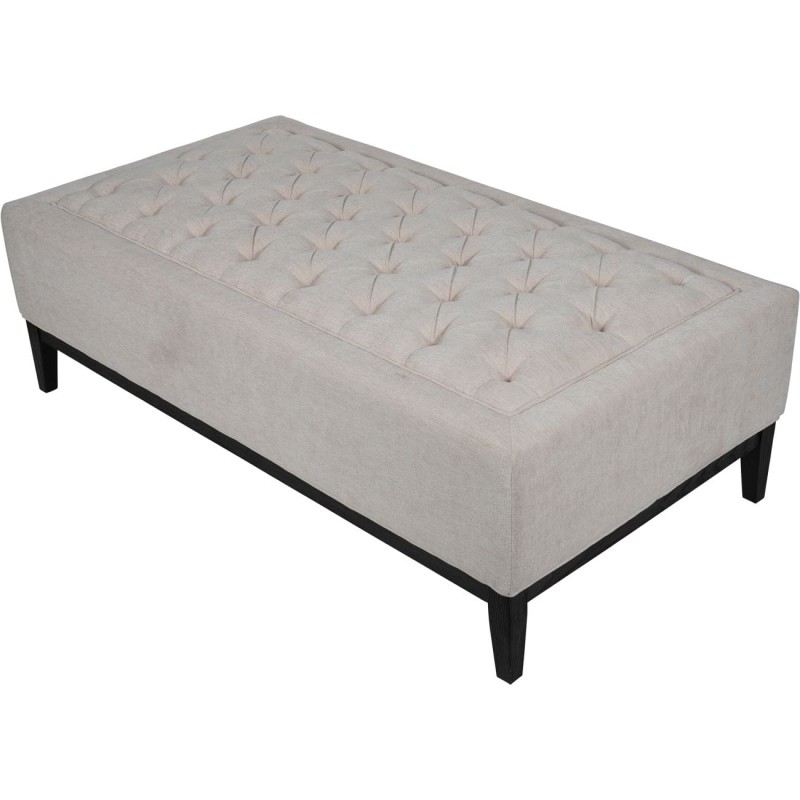 Cheval Ivory Upholstered Bench – 140 cm Cream Tufted Seat and Coffee table