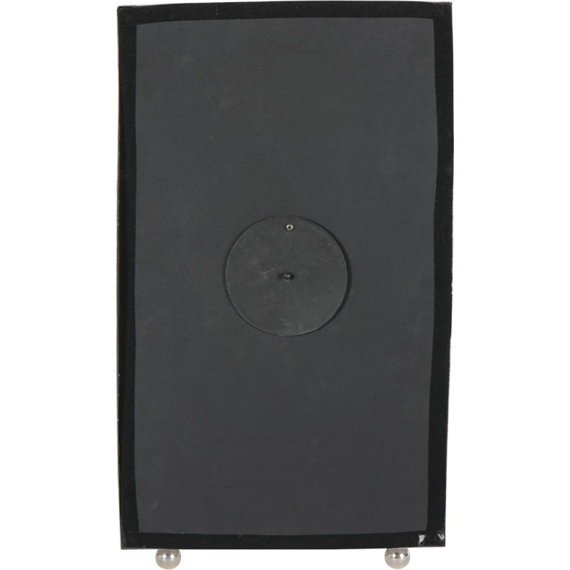 Steel Mantel Clock Oracle, 54 cm Height, White Dial, Silver Finish