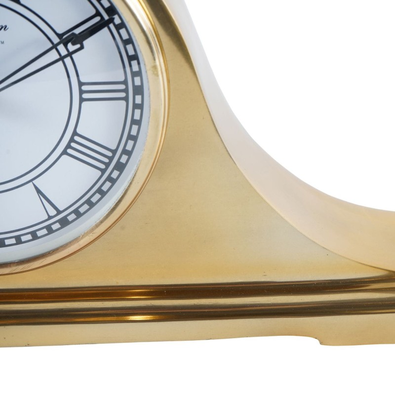 Traditional gold mantel clock with brass-inspired finish