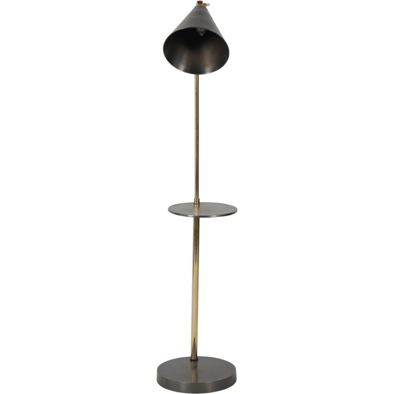 Cheval Simple Standard Lamp with shelf 138 cm grey and brass