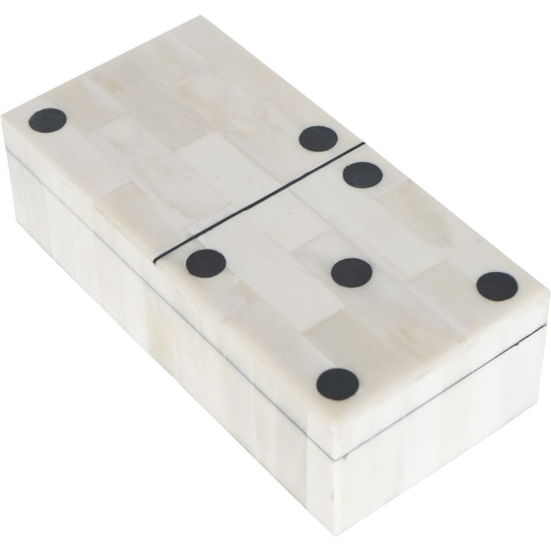 Bone Inlay decorative domino set in cream box
