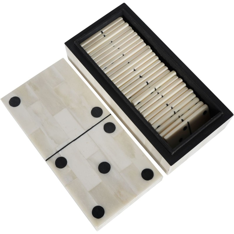 Cream decorative box with black velvet-effect interior