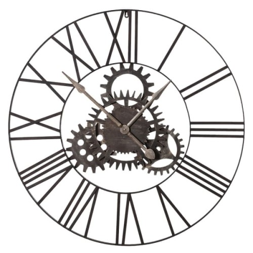 Iron Cog Large Industrial Wall Clock – 90 cm