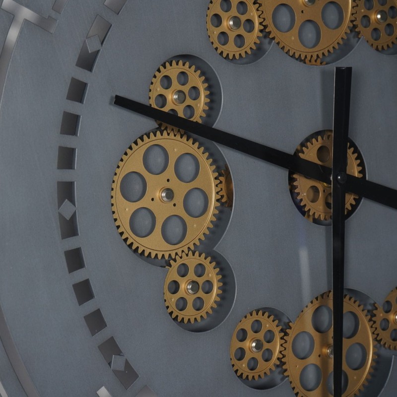 Industrial Cog round wall clock for a living room