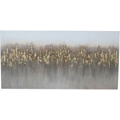 Sparkling Abstract Gold Canvas Art 150 × 75 cm – Hand-Finished Horizontal Wall Art