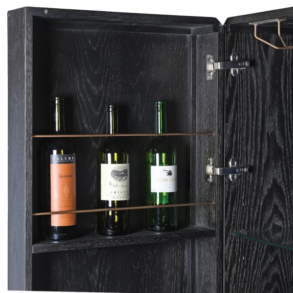 Luxury home bar cabinet with bottle and glass storage