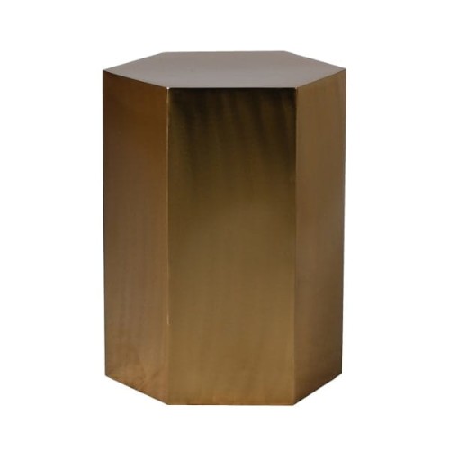 Antique Gold Hexagonal Side Table M 46 cm