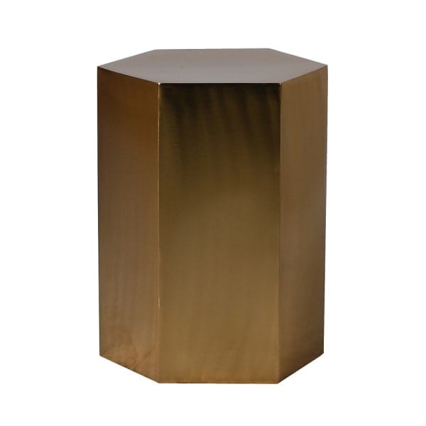 Antique Gold Hexagonal Side Table M 46 cm