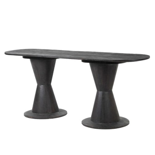 Bardem Black Console Table 200 cm – Black Acacia Wood Console
