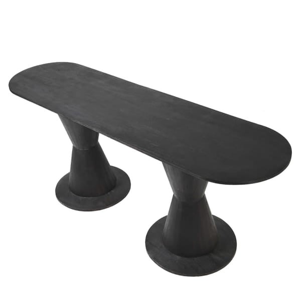 Bardem Black Acacia Wood Console Table – 200 x 79 cm
