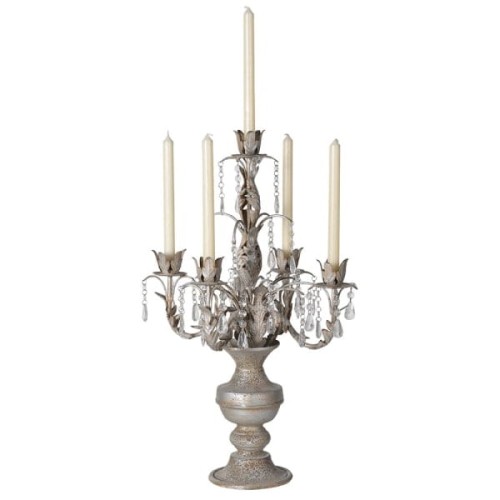 Savile 5 Arm Candelabra 67cm – Antique Gold Iron Candle Holder