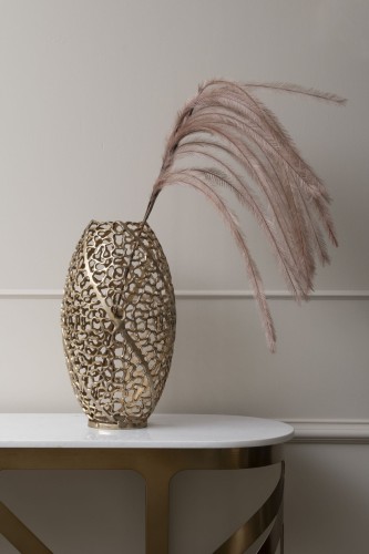 Mayfair Decorative Vase 48 cm – Gold Pierced Aluminium Design