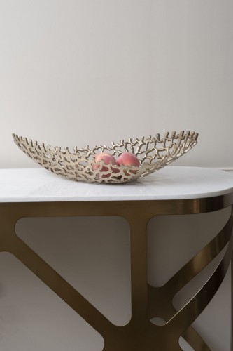 Mayfair Decorative Bowl 62.5 cm – Gold Pierced Aluminium Centrepiece