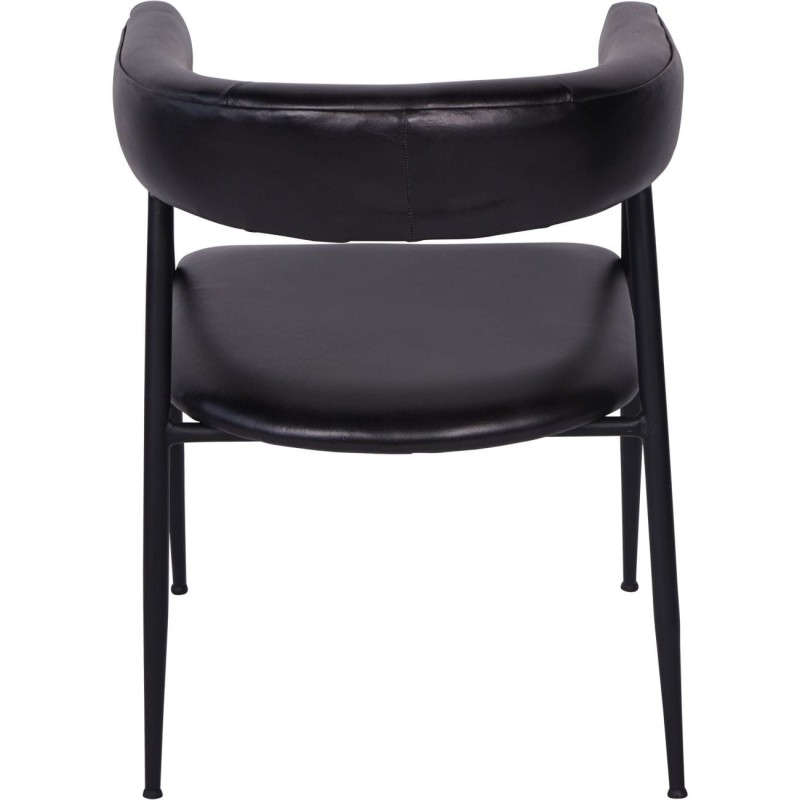 Pair of  King Black leather dining chairs - black dining chair