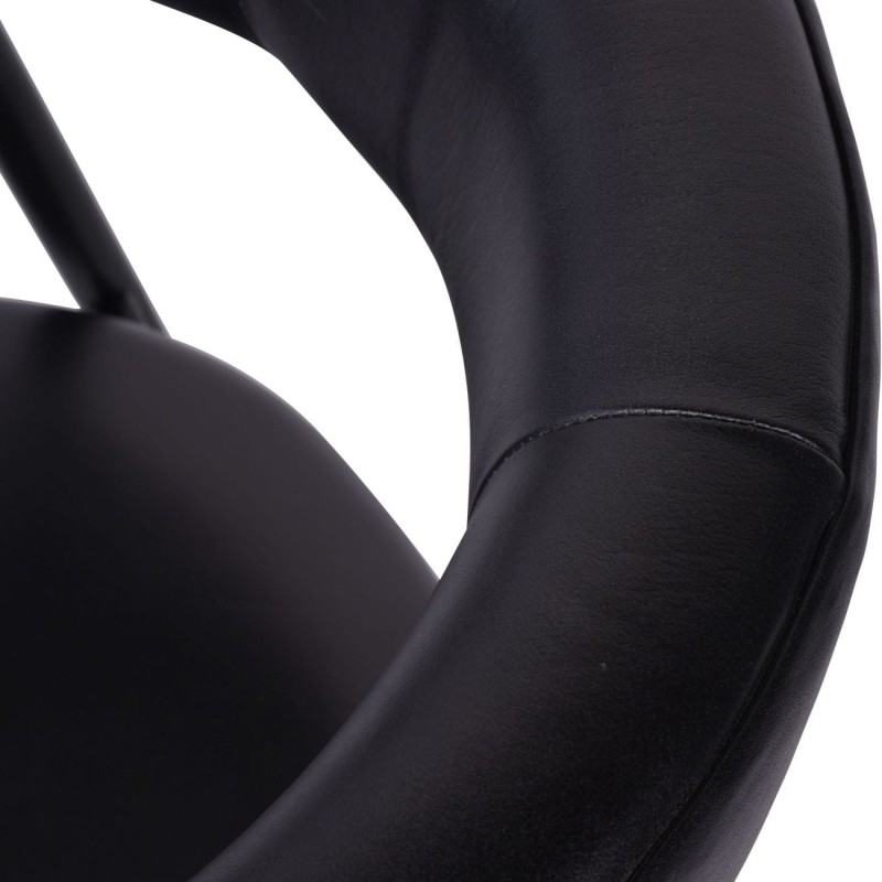 Pair of  King Black leather dining chairs - black dining chair