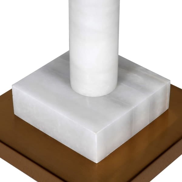 Montrose Gold Table Lamp - 89 cm - White Marble Base, Golden Metal Shade