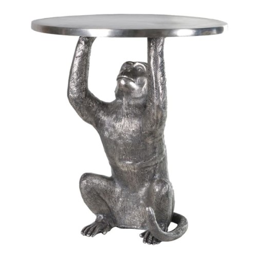 Monkey Silver Designer Side Table 