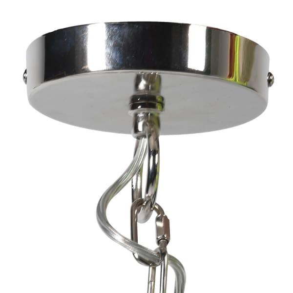 Rustic Hoop Chandelier 92 cm silver hoop ring with 8 bulb