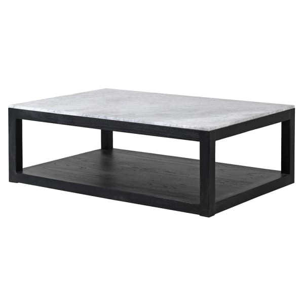 Sloane Marble Coffee Table with 120x80 cm White Marble Top